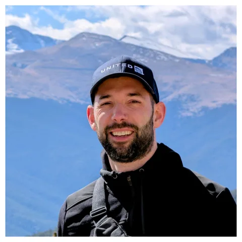 Kevin Magnan in the mountains