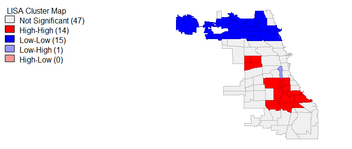 Figure 13a Local Moran's I Violent Crime Rate